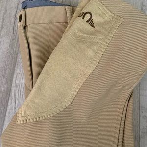 TuffRider Ribb Front Zip Knee Patch Breeches